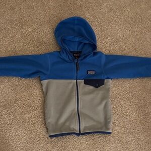 Patagonia Toddler Blue and Gray Hoodie
